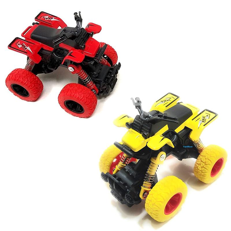 Combo of Die-Cast Big Wheels World Red and Die-Cast Big Wheels World Yellow pack of 2