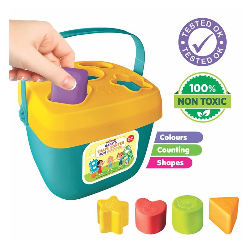 Plastic Build Up Stacking Beakers and Baby’s Shape Sorter Fun for Kids Toddlers Combo