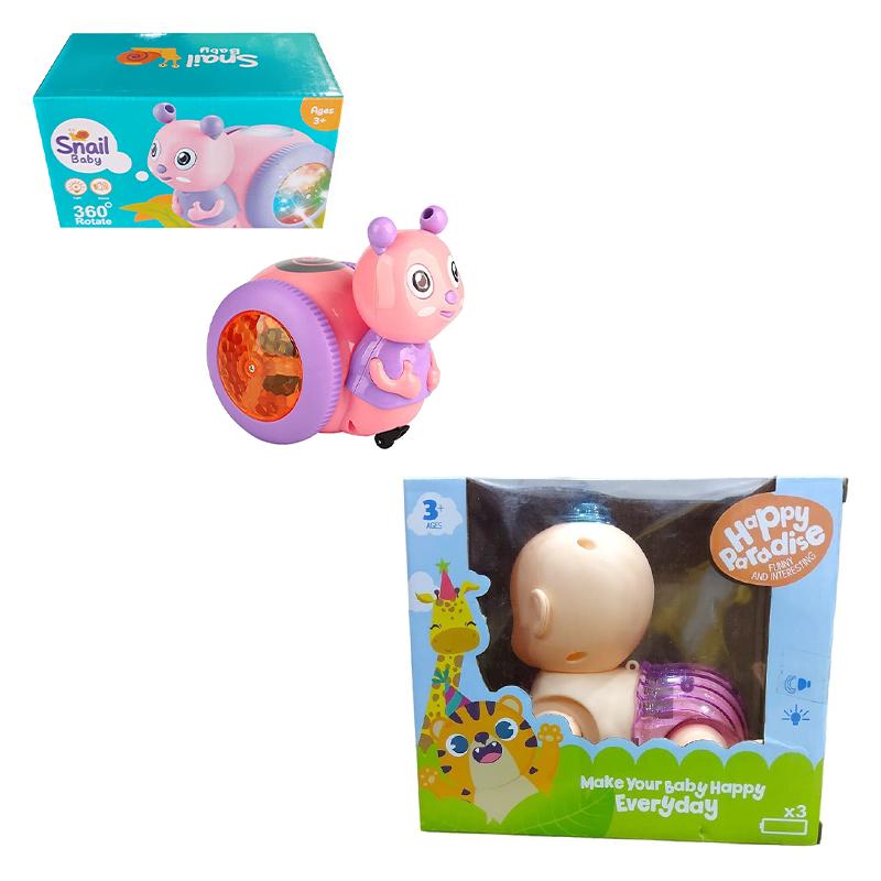 Musical Snail Baby Toy & Happy paradise baby Crawling Combo