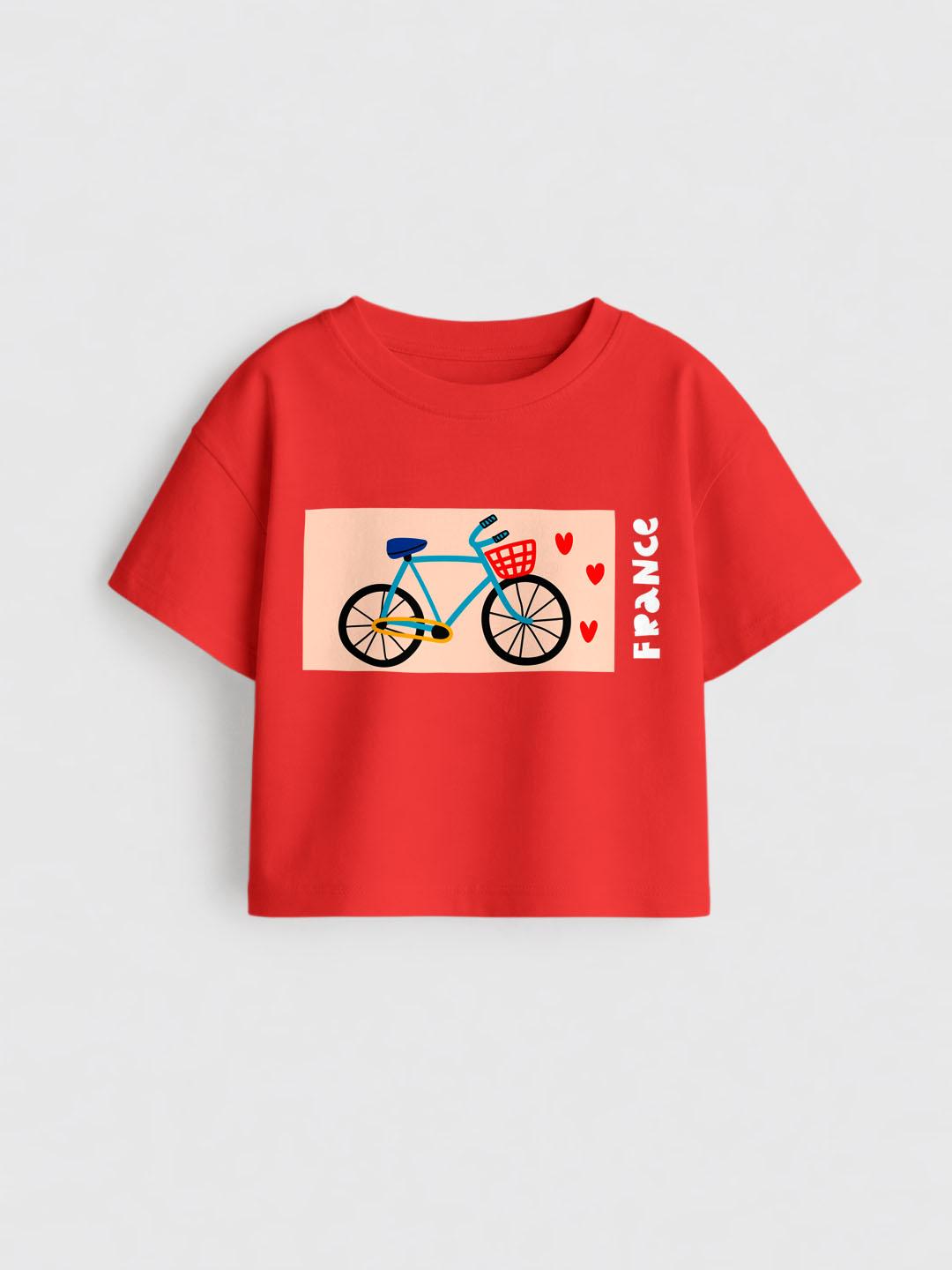 Girls CycleFrance Red Tshirt