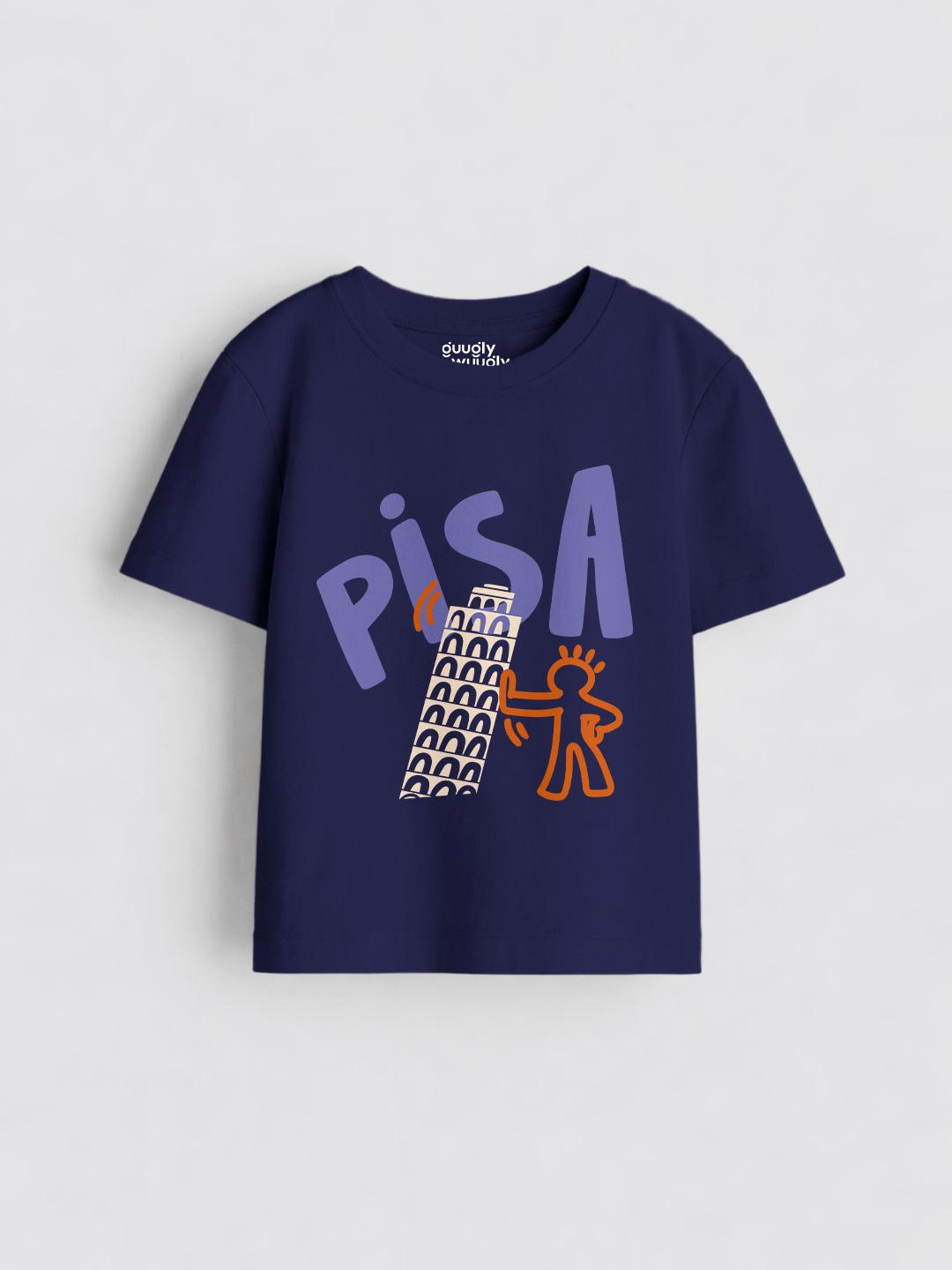 Boys Pisa Navy blue Tshirt