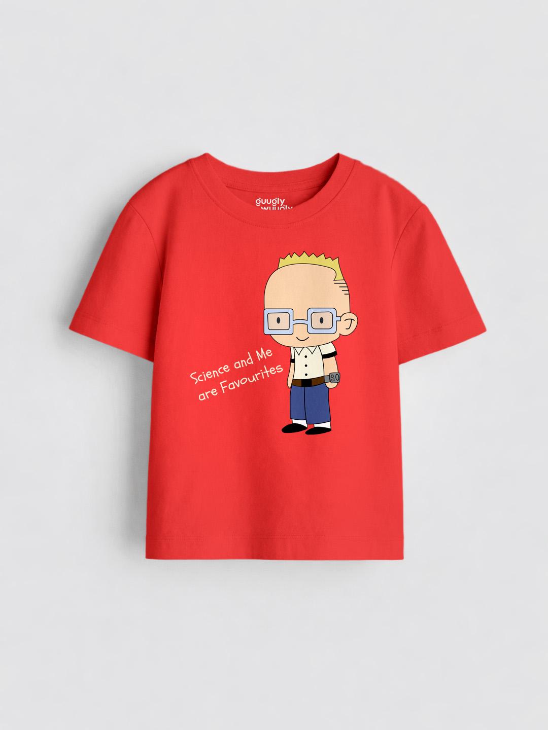 Boys Science And Me Red Tshirt