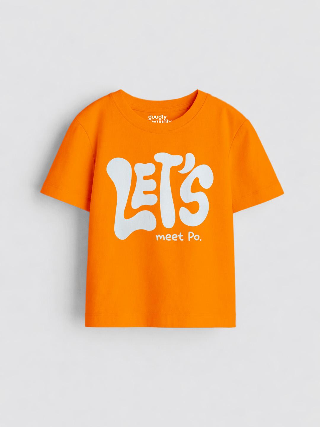 Girls Let's Orange Tshirt
