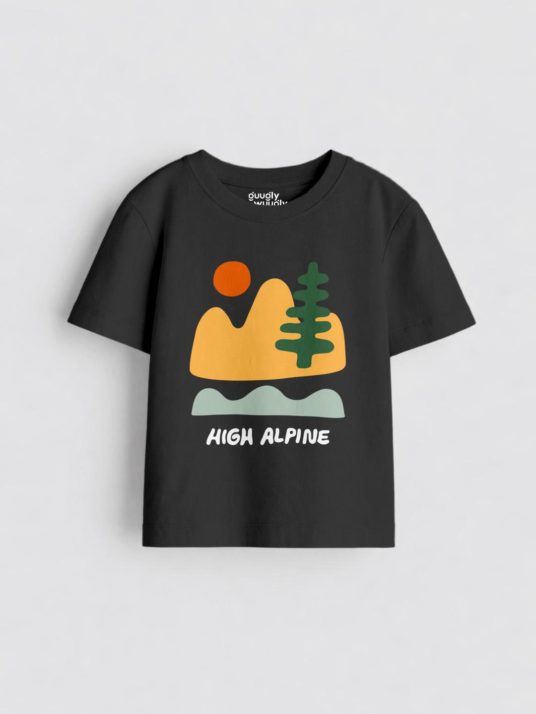 Boys High Alpine Black Tshirt