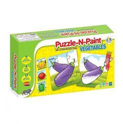 Puzzle and paint vegetables sunny