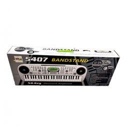 Bigfun 54-Key Bandstand Electronic Keyboard with LED Display and Stereo (Silver)