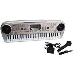 Bigfun 54-Key Bandstand Electronic Keyboard with LED Display and Stereo (Silver)