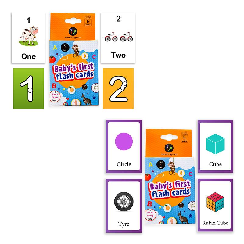 Baby's First Numbers & Shape Flash Cards (Pack Of 2)