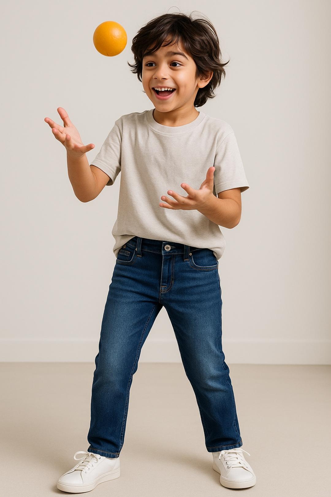 Tales & Stories Boys Denim Dark Blue Slimt Fit Jeans Slimt Fit Jeans