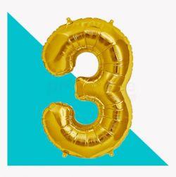 Numbers Foil Balloons(golden,3)