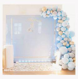 Pastel Blue Birthday Party Balloons (48 balloon)