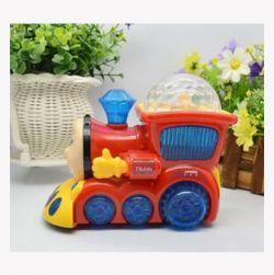 Musical Engine Train with 4D Light and Sound Toy Red