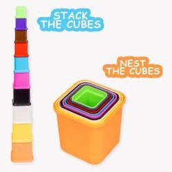 Plastic Build Up Stacking Cubes