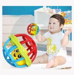 Plastic Rubber Body Rolling Hand Rattle