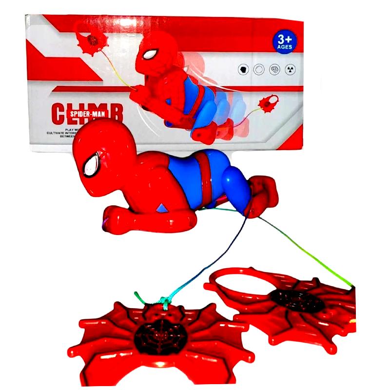 Aganta Spider-Man Climbing Rope Toy Fun Action Figure with Moving Arms & Legs for Kids (Multicolor)