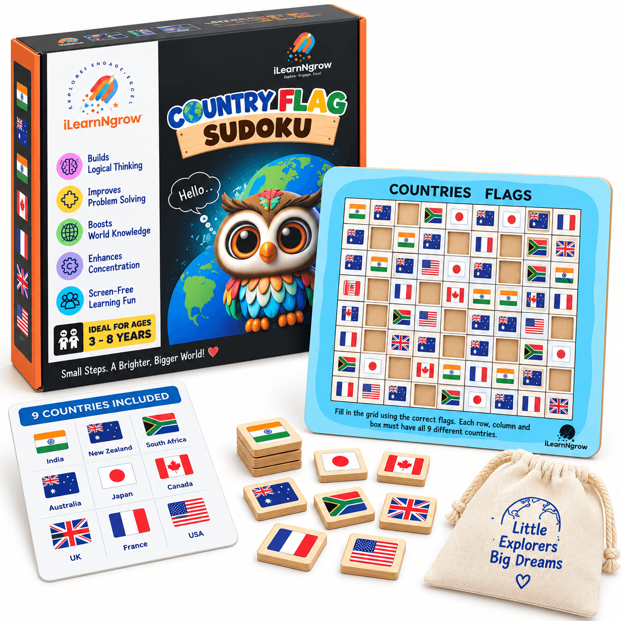 Ilearnngrow Countries Flag Sudoku