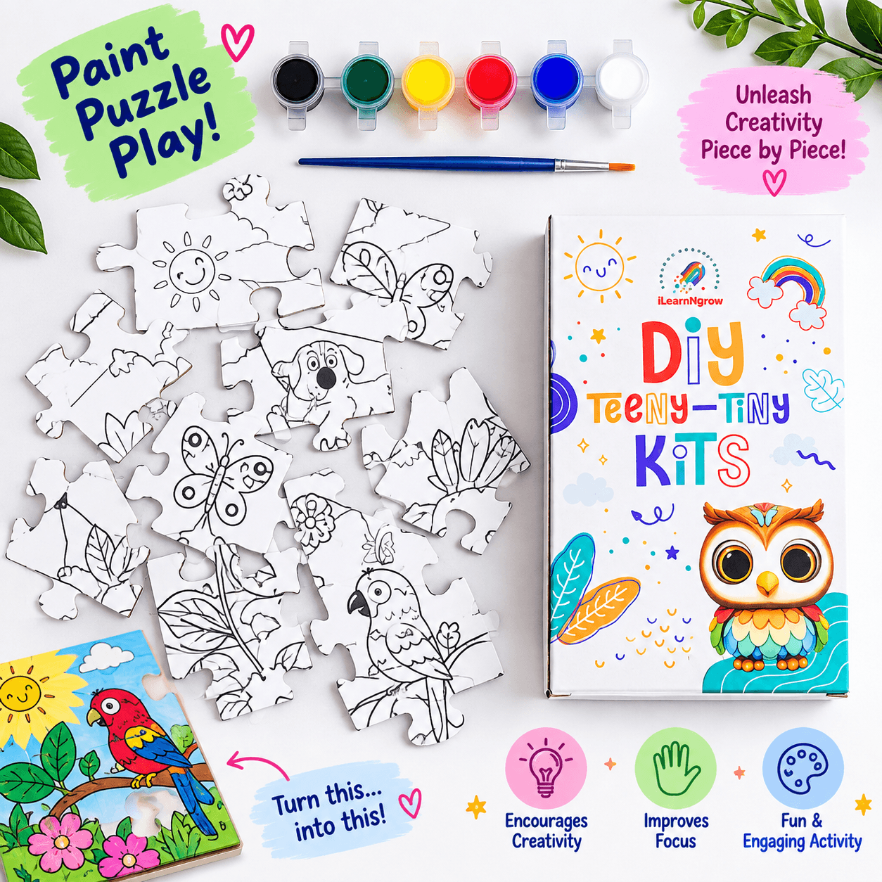 Ilearnngrow Teeny Tiny DIY Puzzle - Set of Two