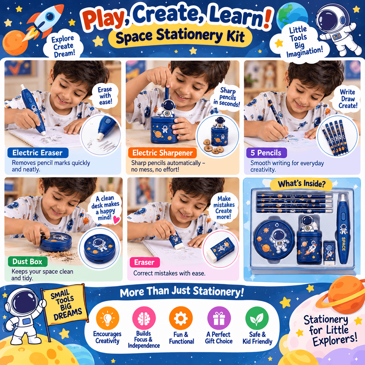 ilearnngrow Electronic Stationery Kit - Blue