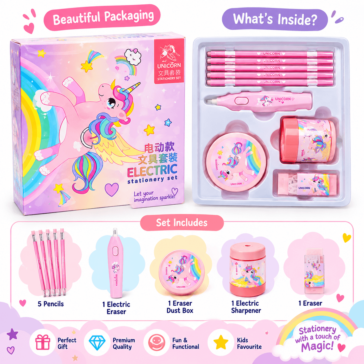 ilearnngrow Electronic Stationery Kit - Pink