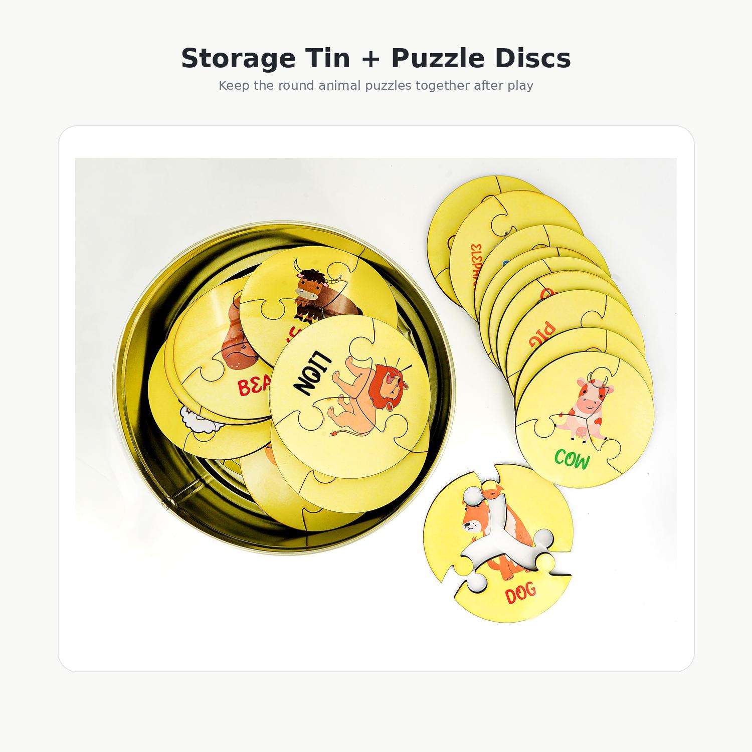ilearnngrow Set of 27 Animal Puzzle