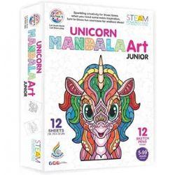 Mandala Art Junior Unicorn The Coloring Kit with 12 Sheets & 12 Sketch PENS