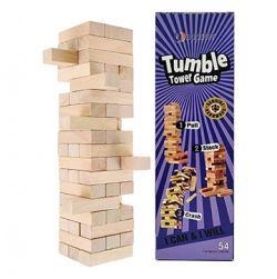 54pcs Wooden Tumble Tower Game Stacking Tumbling Tower Game