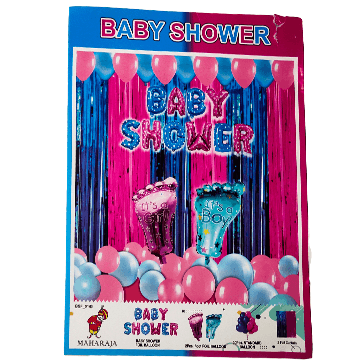 Baby Shower Kit with Foot foil balloons