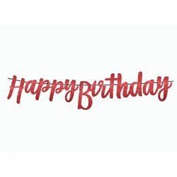 Cirsuive happy birthday banner (Red)