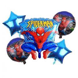 Spiderman theme 5 pc Foil Balloon Set