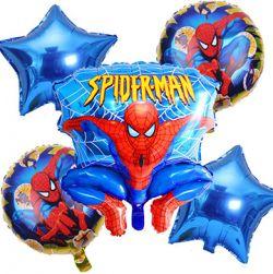 Spiderman theme 5 pc Foil Balloon Set