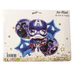 Captain America theme 5 pc Foil Balloon Set