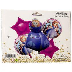 Princess Sofia theme 5 pc Foil Balloon Set