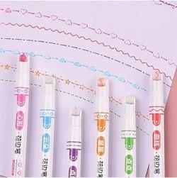 Linear color pen(Multicolor) 6 pcs