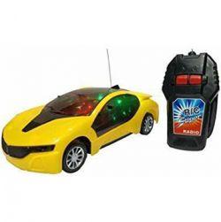 3D LED Light Toy with Remote Control (Yellow)