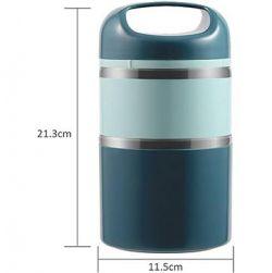 2 Layer Tedemei Superior quality Stainless steel lunch box (Blue)