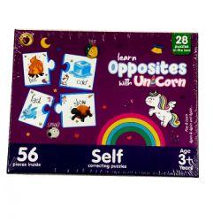 Apple Fun Learn Opposites with Unicorn Puzzle