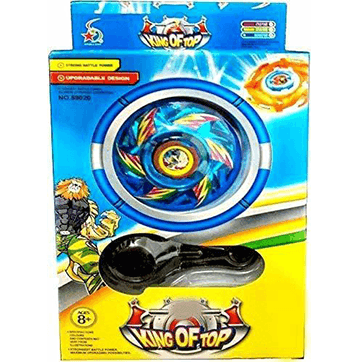 King of Top Bey Blade with Metal Tip (Blue)