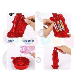 8-Hole Electric Bubbles Gun Red Color