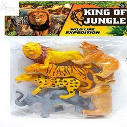 6 Pieces Large Jungle Animal Toy Set