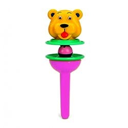 Cute dog Lolly Pop Rattle(Pink yellow)
