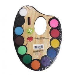 Watercolor Plate with Brush for Kids 12 colour (Small size)
