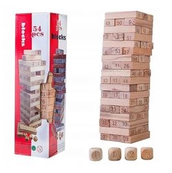 54 Wooden Blocks Game for Kids Learning Toys Puzzle Games