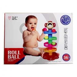 Roll Ball Toy for Kids with 5 Layer Ball Drop and Roll Swirling Tower for Baby
