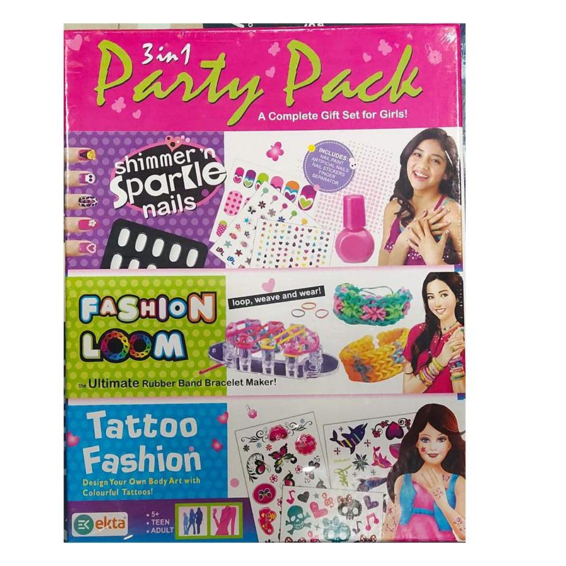 Ekta 3in1 Party Pack | Art & Craft Kit for Kids | DIY Creative Activity Set | Art & Craft