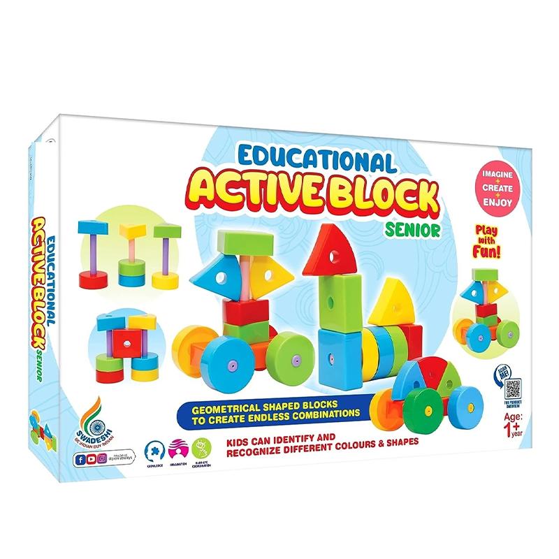 Ratnas Active Block Senior | Building Blocks Toy for Kids | Construction Set Learning Toy | Building Blocks