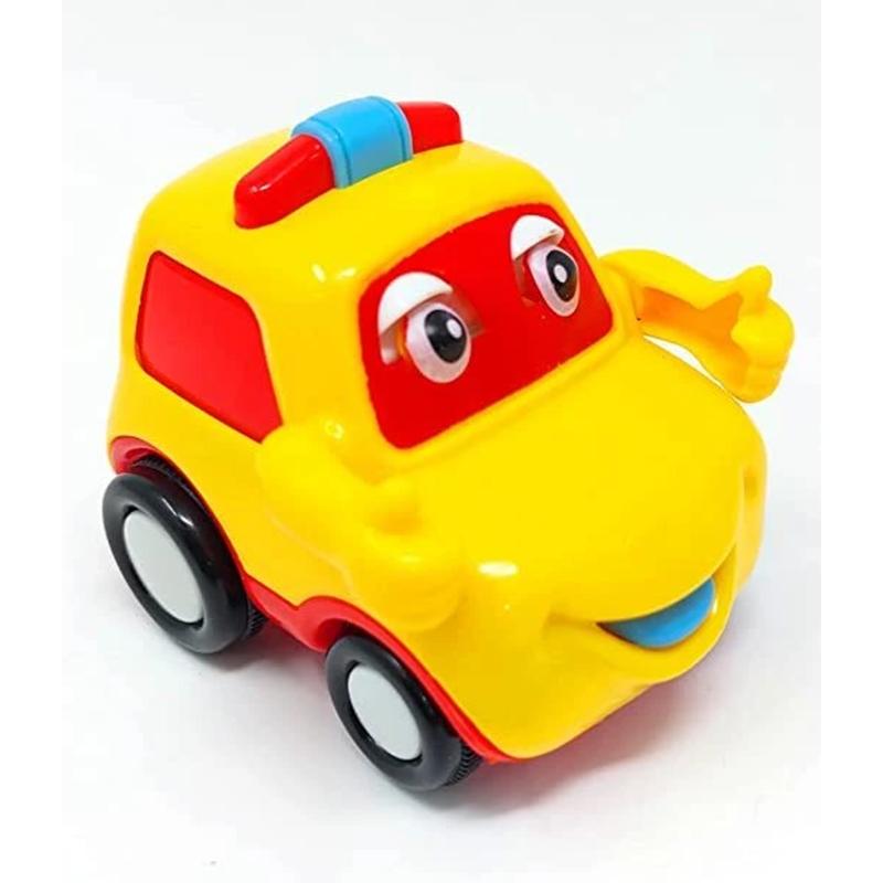 Smile Car Toy Push & Go Car Toy for Kids (Yellow)