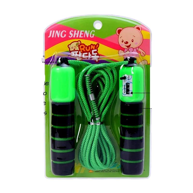 Jing Sheng Handle Skipping Jumping Rope (Green) | Sports Toy for Kids | Outdoor Fun Activity Sports Set | Sports Toys