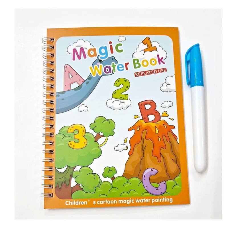 Reusable Water Magic Book (ABC) Alphabet & Number Activity Book for Kids | Art & Craft Kit for Kids | DIY Creative Activity Set | Art & Craft