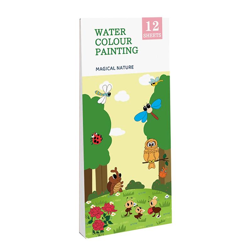Magical Nature 12 sheet watercolor painting book | School Accessory for Students | Kids School Stationery Accessory | School Accessories