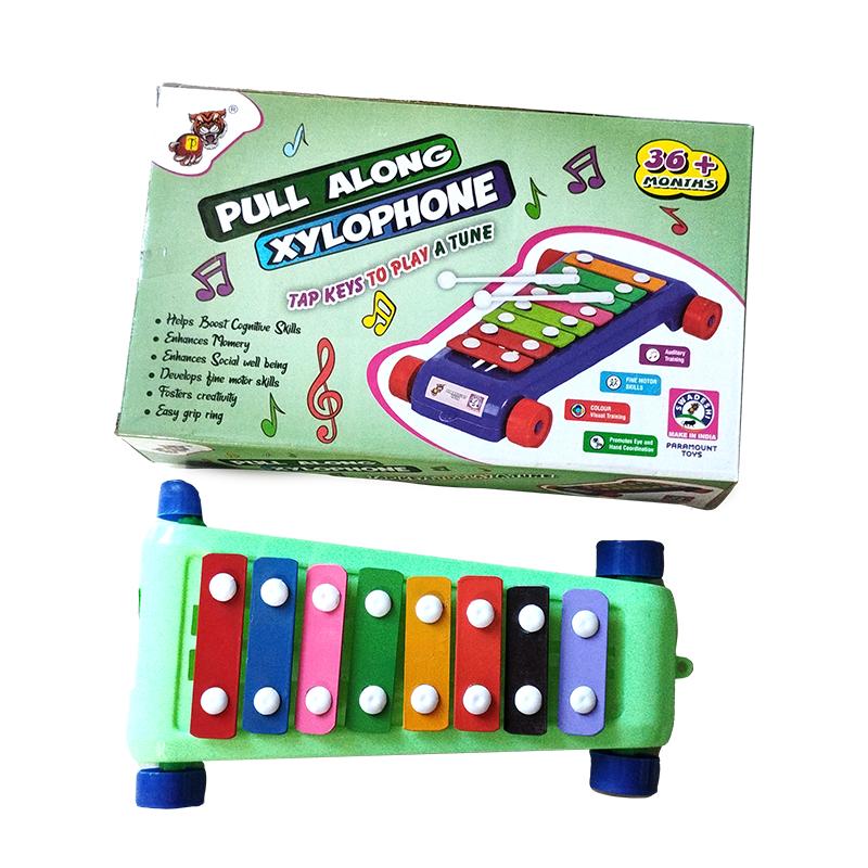 Paramount Toys Pull Along Xylophone | Musical Toy for Kids | Battery Operated Sound & Light Toy | Musical Toys